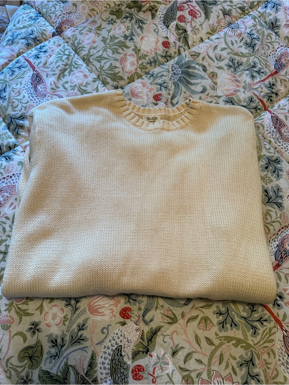 NWOT Brandy Melville Cream Crewneck Sweater
